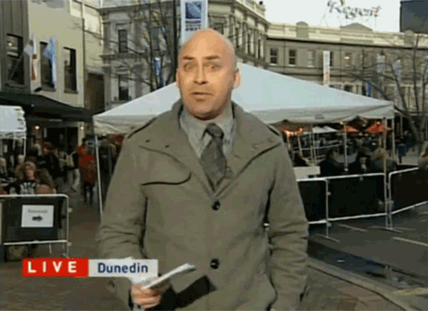 reporter with interesting background