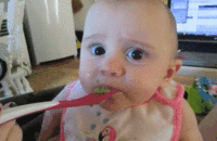 reaction of a baby from nasty food