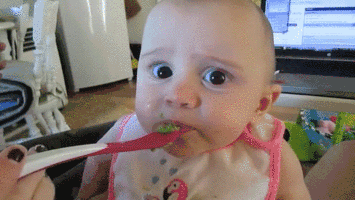 reaction of a baby from nasty food