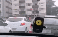 traffic light falls on man